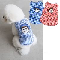 cartoon milky puppy coat spring summer travelling outfit t shirt for small medium dogs clothes dogs cloth teddy bichon chihuahua