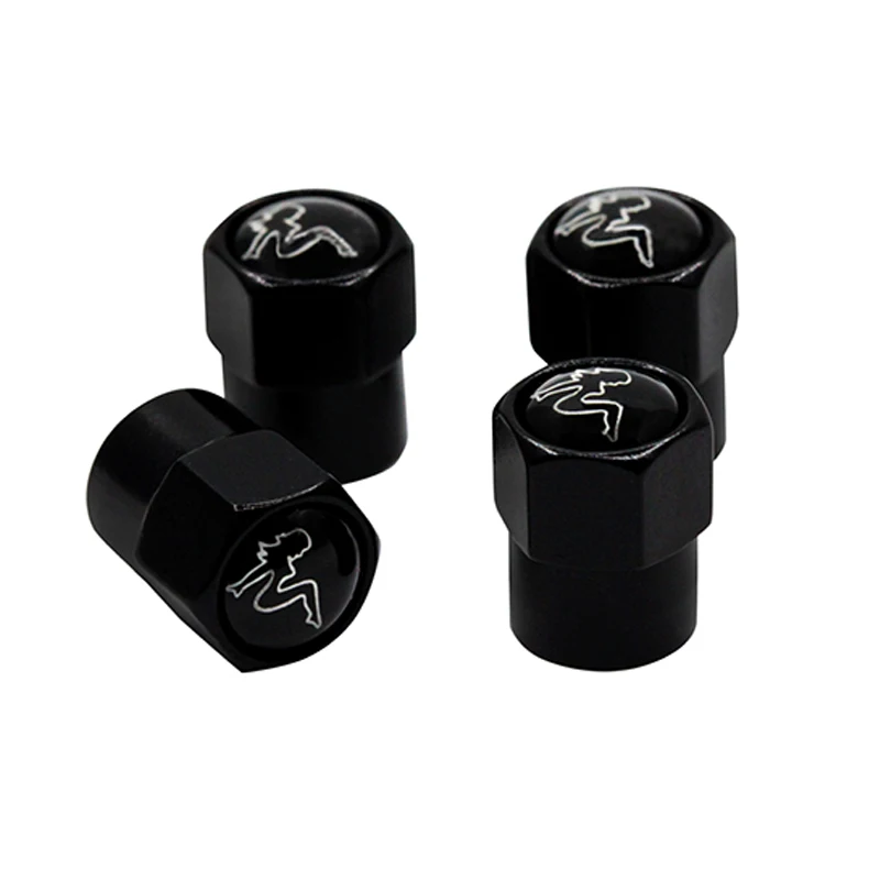 

HAUSNN 4Pcs/Lot Car Styling Wheel Tire Accessories Valve Stems Covers of Sexy Lady Logo Sticker