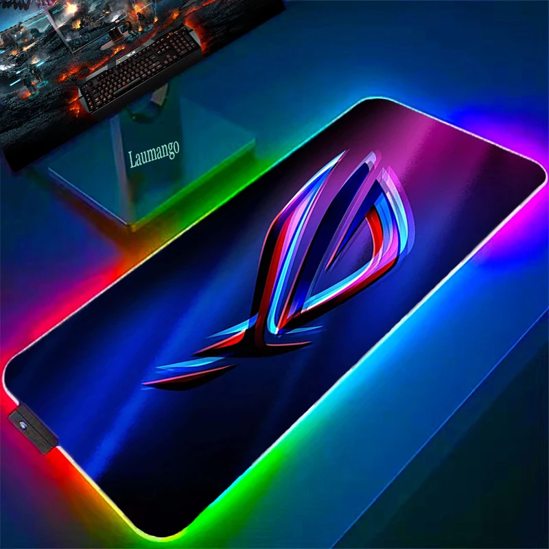 

Большой Настольный коврик Asus Rog RGB для мыши, геймерская клавиатура, игровые аксессуары для ПК, Настольный коврик для ститча, коврик для мыши, ...