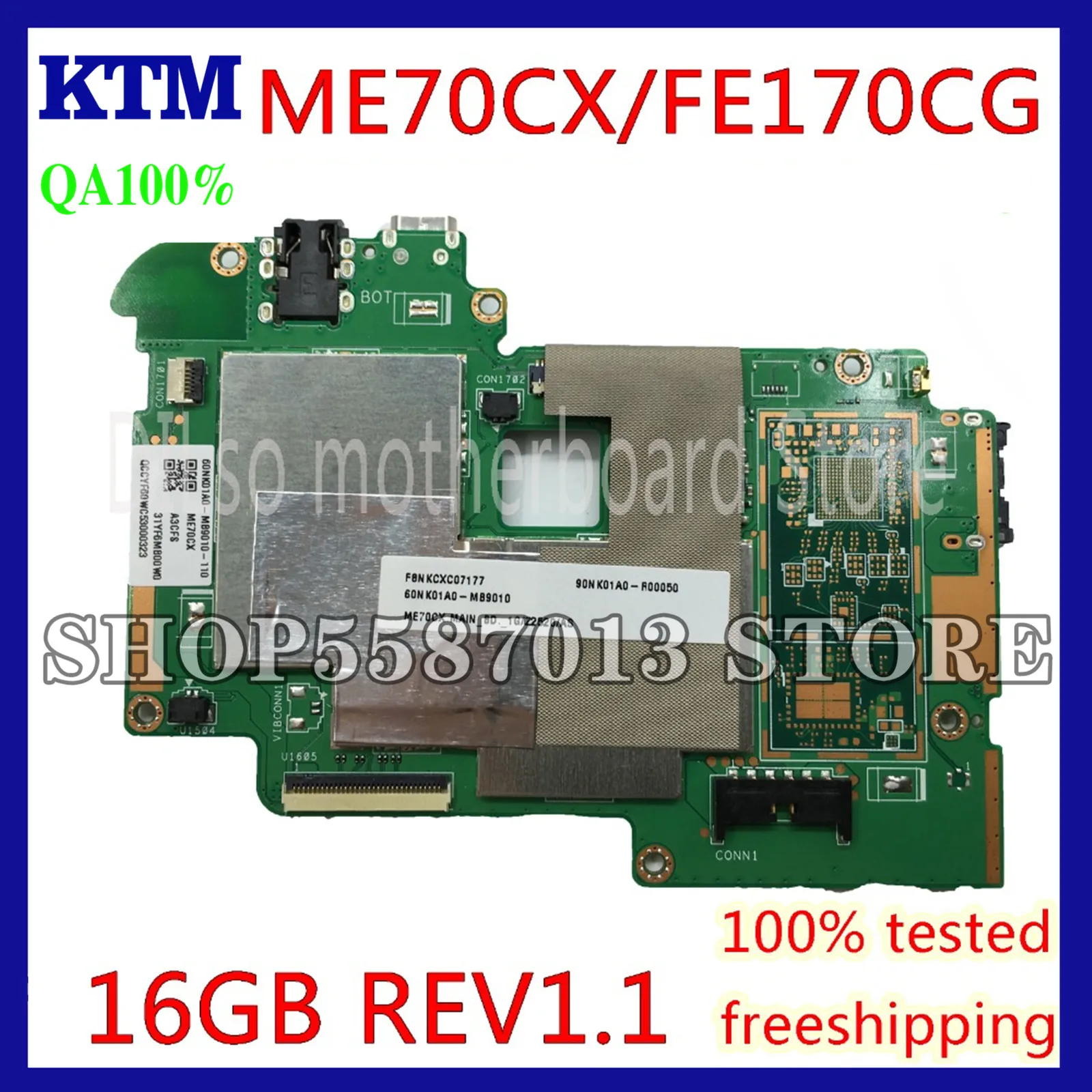 

KEFU ME70CX For ASUS ME70CX FE170CG MeMO Pad 7 Board 60NK01A0-M88000-100 Test 16GB Memory Original Board