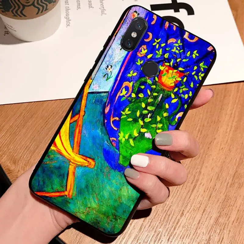 

Henri Matisse cat flowers painting art pattern Phone Case For Xiaomi Redmi note 7 8 9 t max3 s 10 pro lite cover funda coque