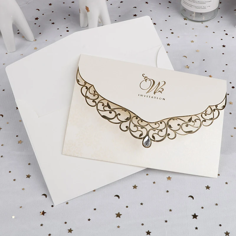 Пригласительные открытки на свадьбу Вырезанные лазером 1 шт. | Дом и сад