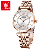 relogio feminino women watch olevs top brand luxury fashion ladies quartz watch stainless steel casual waterproof clock girl