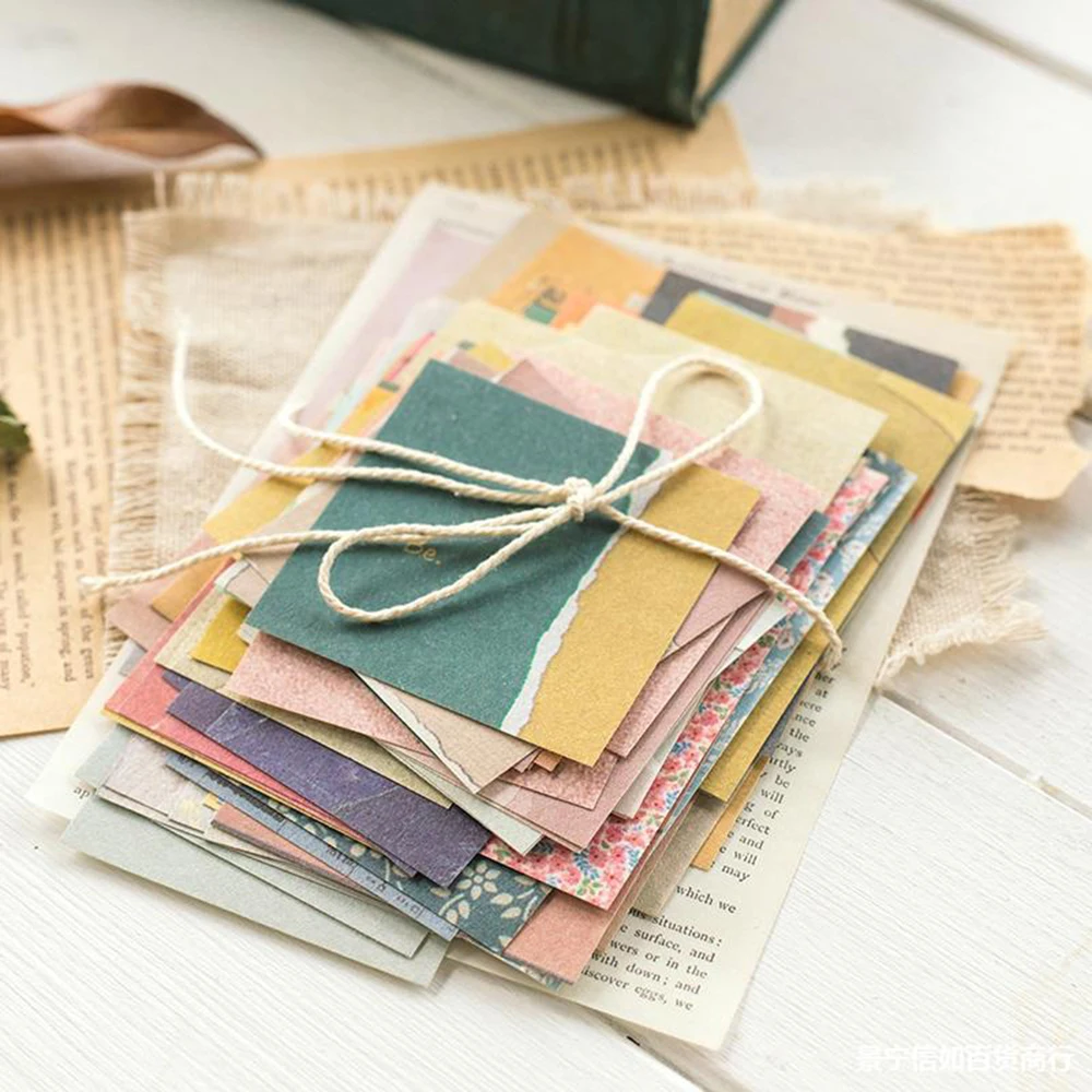 

60 Sheets/Pack Retro Theme Scrapbooking Paper Origami Art Scrapbook Paper Crafts DIY Photo Album Background Pads Paper Card Mak