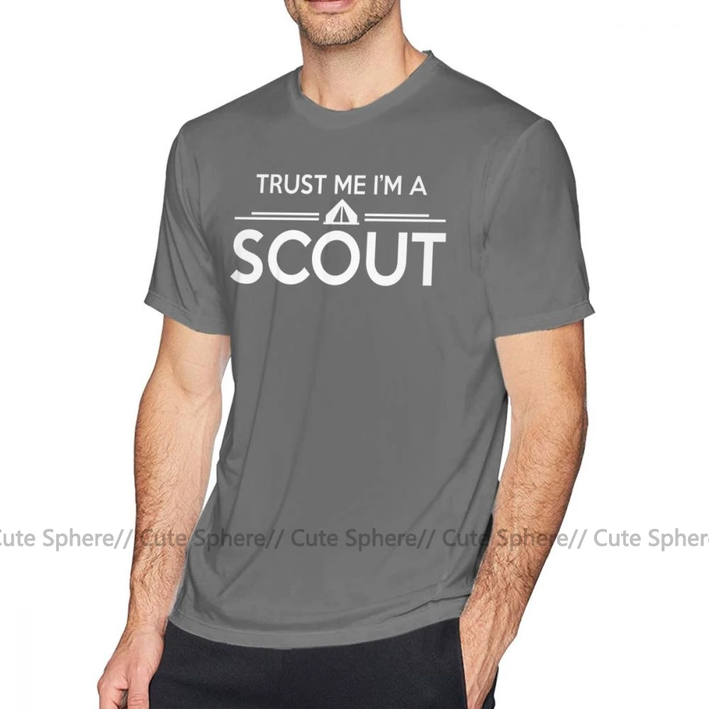 Футболка для бойскаута, Trust Me I M A Scout, Мужская футболка с принтом, большие размеры, потрясающая Пляжная футболка из 100 хлопка