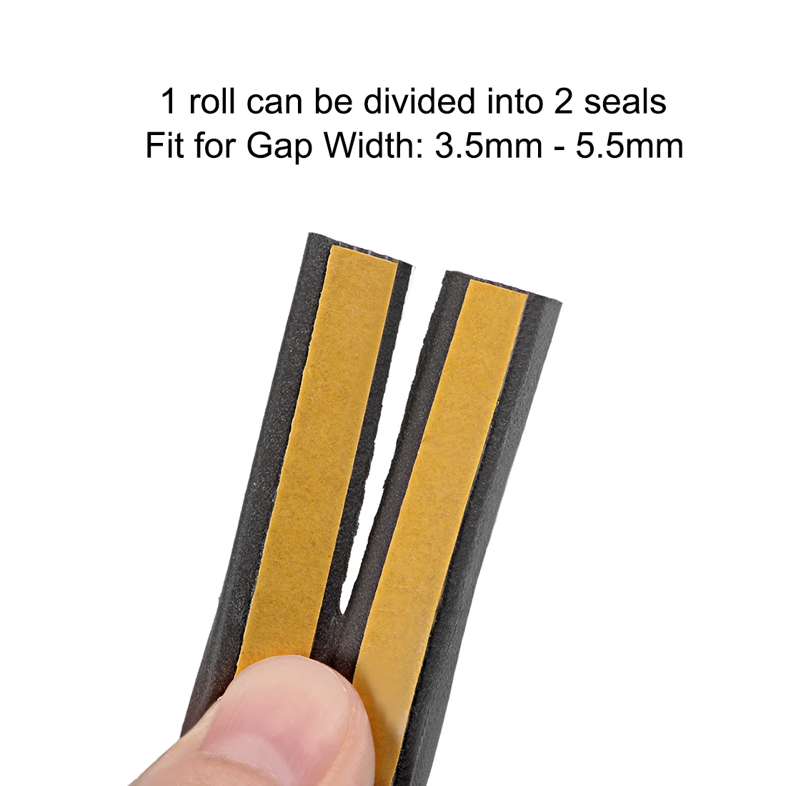 

uxcell Foam Tape Self-Adhesive 9mm Width 7.5mm Thick, Total 65.6 Feet Black 4Pcs