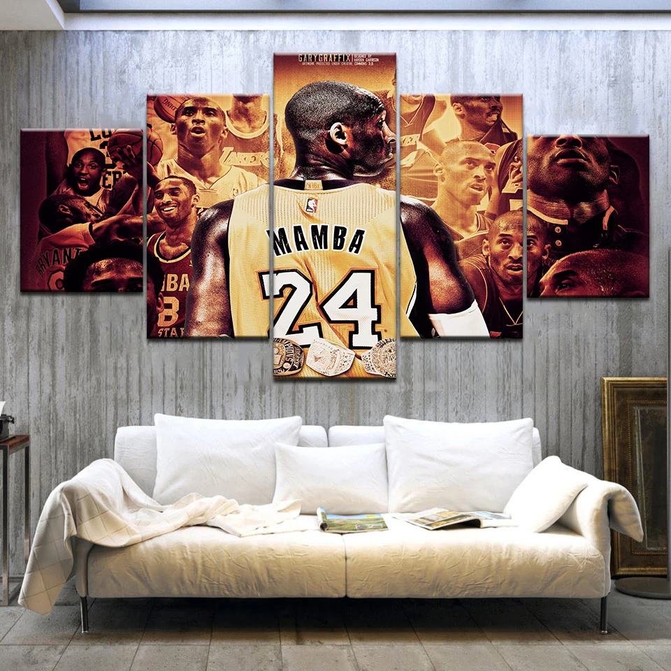 Картины на холсте Спорт Баскетбол НБА Jordan James Kobe Curry Ross 10 Art Framework домашний Декор 5