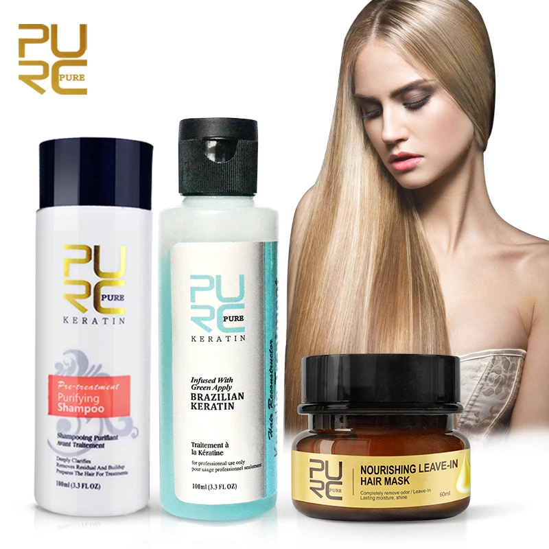 

PURC 3.7% запах волос лечение кератином выпрямления волос ремонт вьющихся волос и стойкий увлажняющий блеск несмываемый маска для волос с вита...
