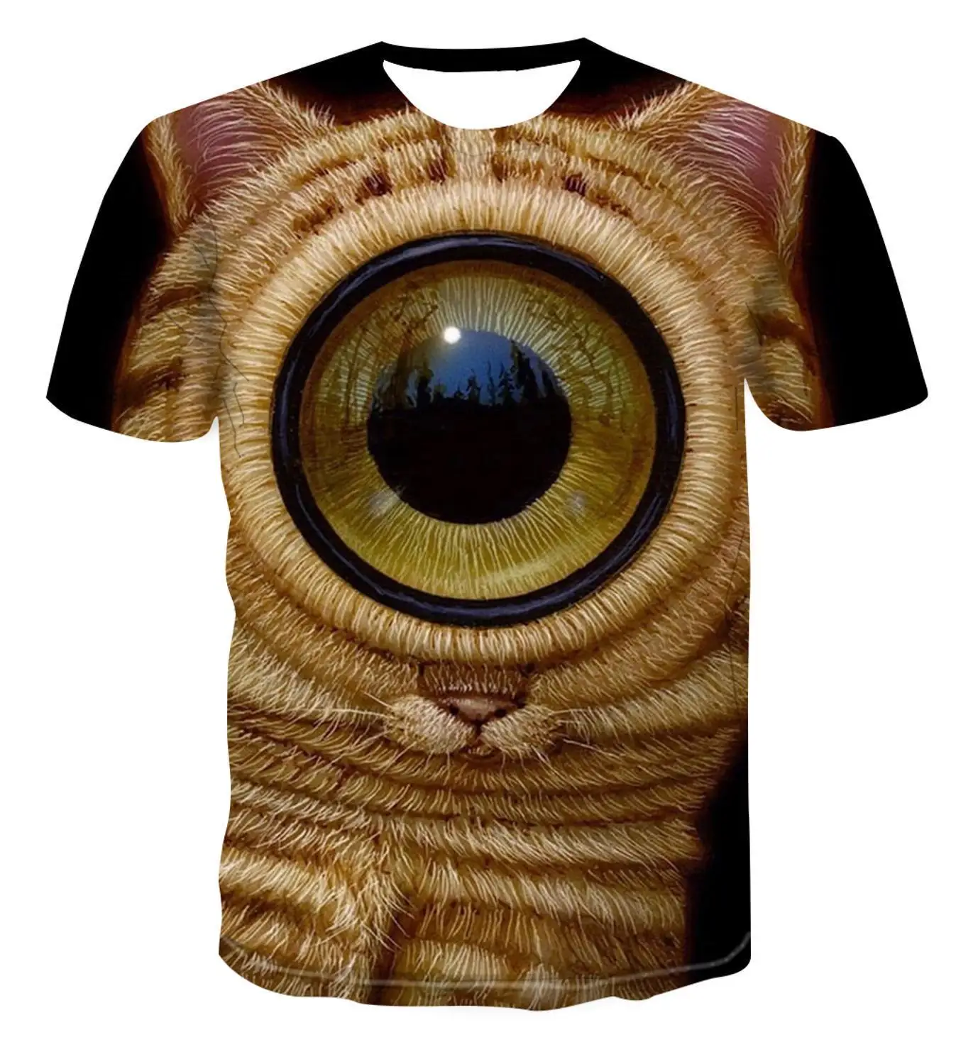 

Popular Animal Creative Design 3d Print T -Shirt Summer Top Men 'S Psychedelic Dizziness /Color Street Style Versatile S -6xl
