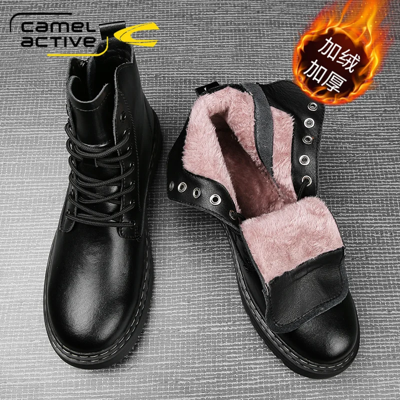 Мужские зимние ботинки Camel Active из натуральной коровьей кожи мужские ручной