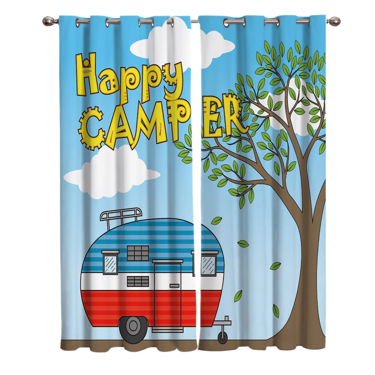 Винтажный караван ванная комната Спальня Кухня Открытый Декор занавески для