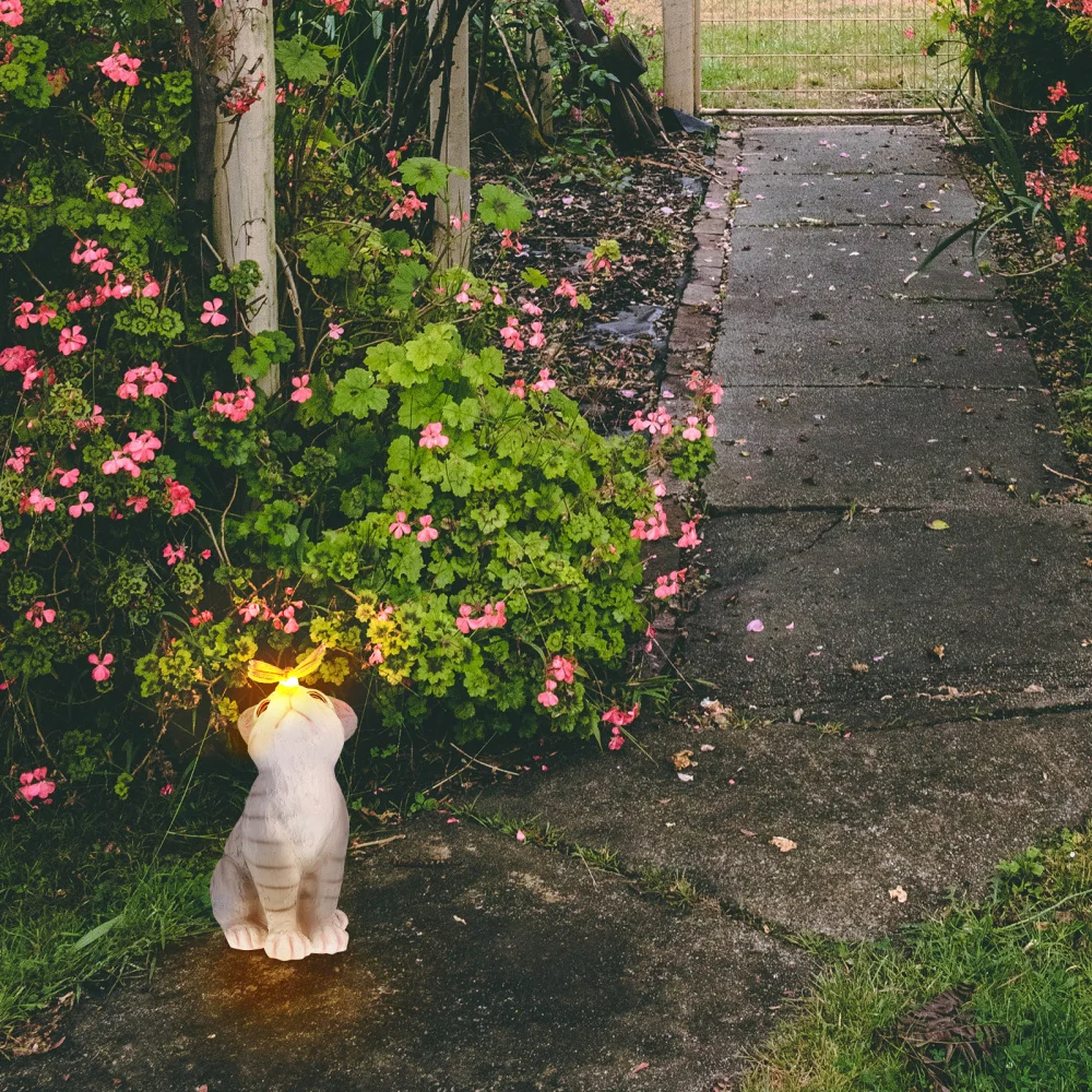 

1PC Lovely Solar Light Cat Adornment Garden Courtyard Solar Animal Adornment
