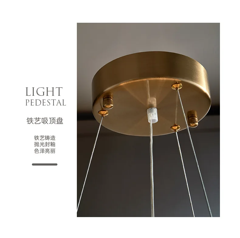

Postmodern light luxury crystal lamp living room chandelier Nordic minimalist dining room bedroom lamp led lamps