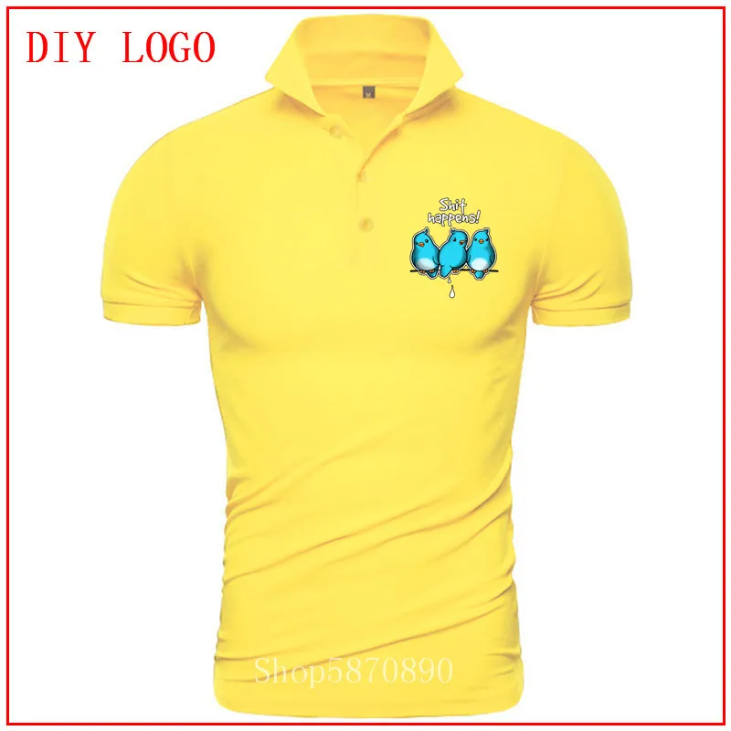 2020 Симпатичная хлопковая поло с птицами в виде попугаев кавайная шутка