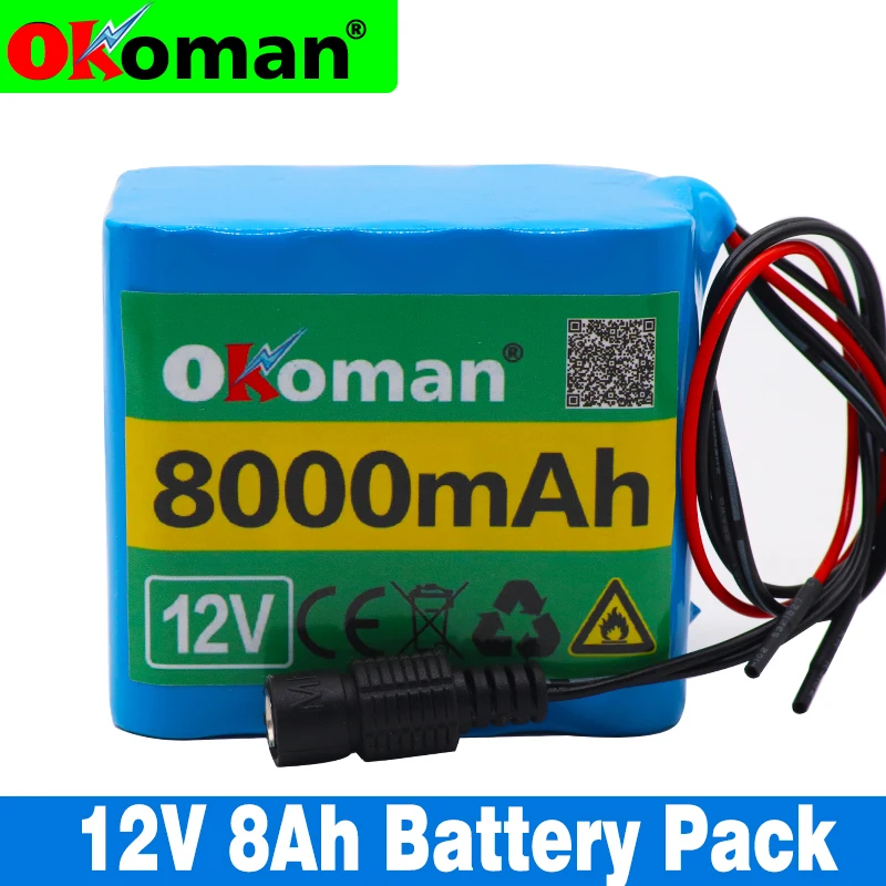 Okoman аккумулятор высокой мощности 8Ah 18650 перезаряжаемый комплект литий ионных