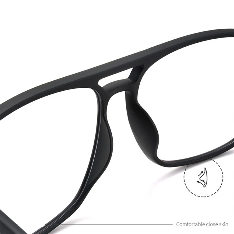 Очки с диоптриями TR90 квадратные прозрачные двойным лучом от-0 5 до-4