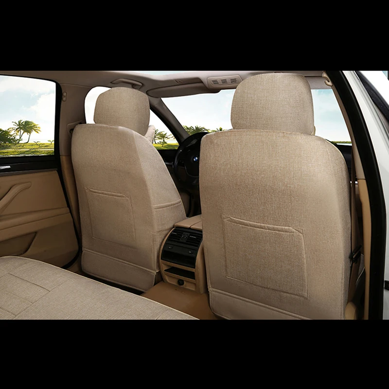 Чехлы AutoDecorun на автомобильные сиденья 18 шт./компл. лен аксессуары для Porsche Cayenne