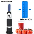 Ручной 0-80% Цифровой рефрактометр по шкале Брикса измеритель концентрации сока сахара Измеритель для напитков меда точный измерительный прибор Скидка 40%
