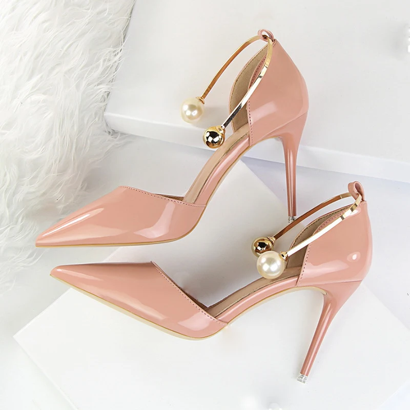 

BUSY GRIL ML8023 Candy-colored high-heeled shoes, simple and classic wedding bridal shoes, ladies high-heeled shoes,