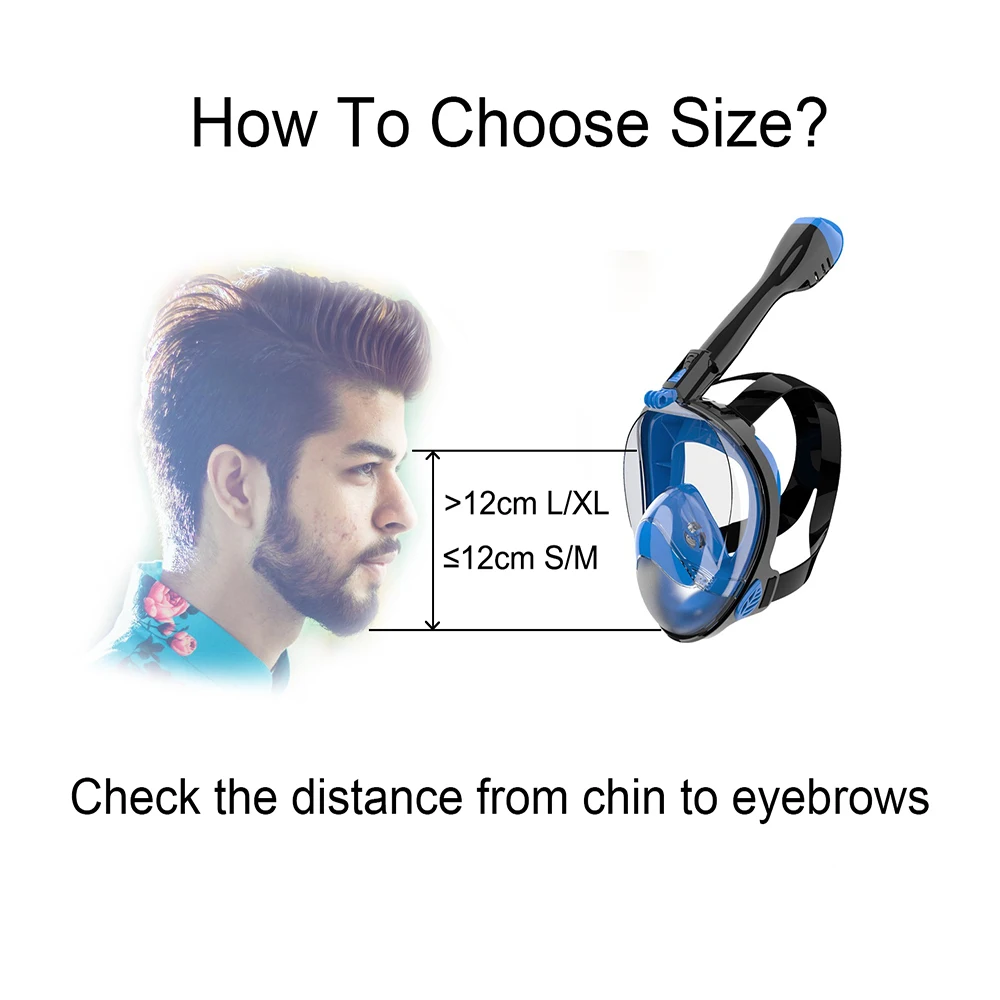 Быстро на русский! Подводная маска для дайвинга противотуманная Полнолицевая