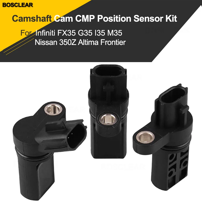 

Camshaft Cam CMP Position Sensor LH & RH Kit Set of 3 for Infiniti FX35 G35 I35 M35 Nissan 350Z Altima Frontier 2005-2017