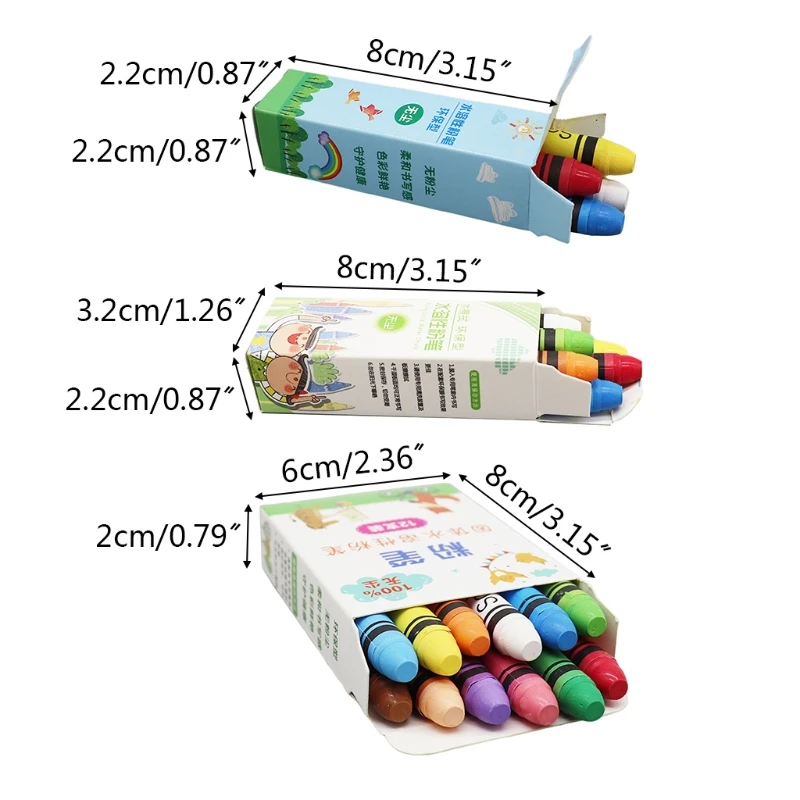 

4/6/12 Colors Non Toxic Water Soluble Chalk Drawing Painting Soild Chalks for Teacher Children Kids Stationery