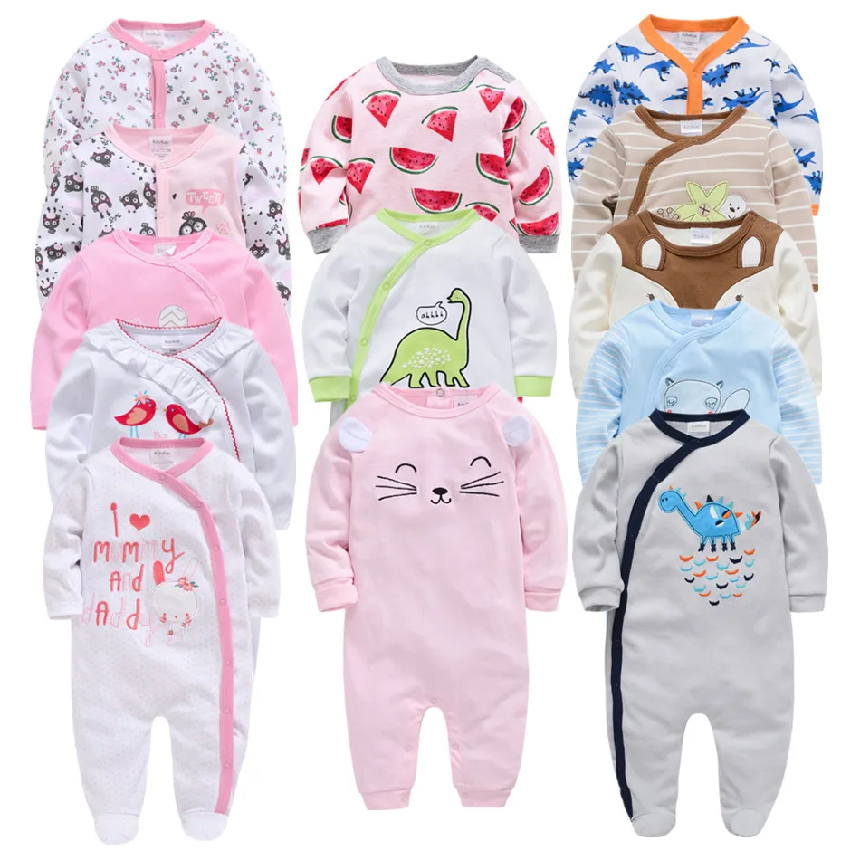 5 шт. 3 комбинезоны для новорожденных девочек roupa de bebe комбинезон Хлопковая пижама