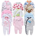 5 шт., 3 шт., комбинезоны для новорожденных девочек, roupa de bebe, комбинезон для новорожденных, Хлопковая пижама с длинными рукавами, детские комбинезоны, детская одежда
