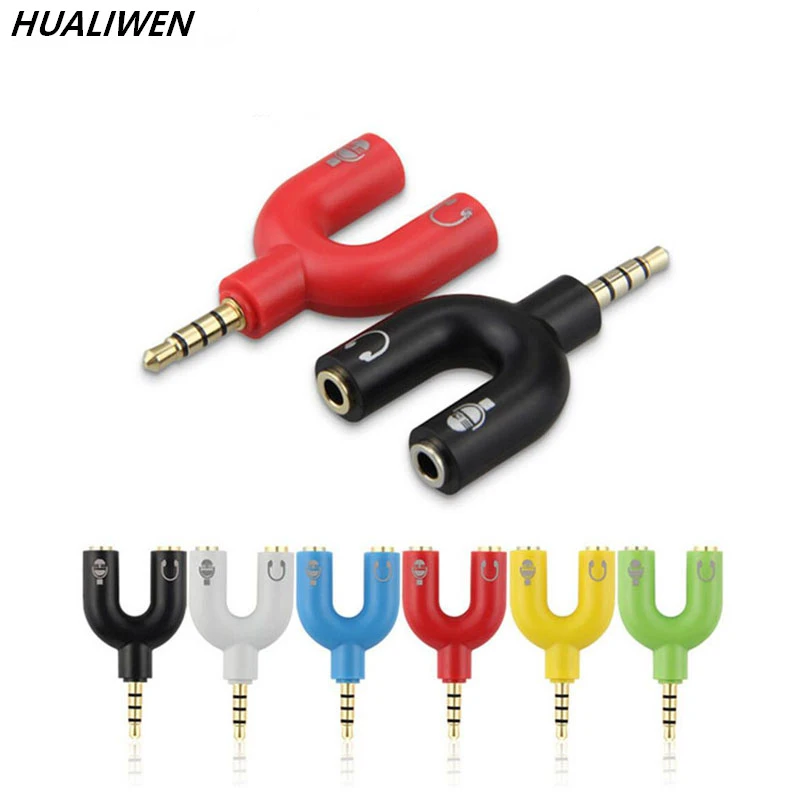 Разъем для наушников конвертер 3 5 мм Стерео аудиокабель микрофона и гарнитуры