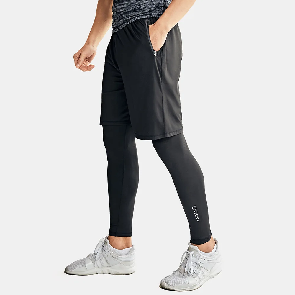 

Новые быстросохнущие брюки для тренажерного зала, мужские костюмы 2 в 1 для отдыха, набор для тренировок, шорты для спортзала, однотонные шор...