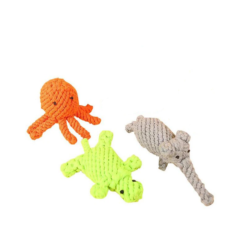 Креативный хлопковый веревочный тканый набор в форме животных для укусов собак