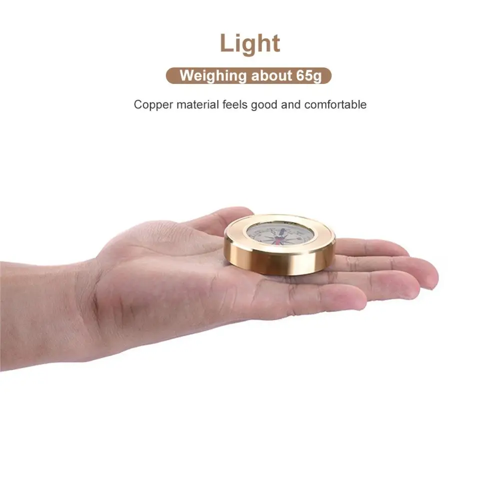 1 шт. высококачественный походный Карманный латунный Золотой Компас Портативный