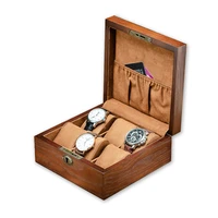 willow wooden watch box 6 luxury retro watch box organizer for men storage box jewelry bracelet watch display with lock gift