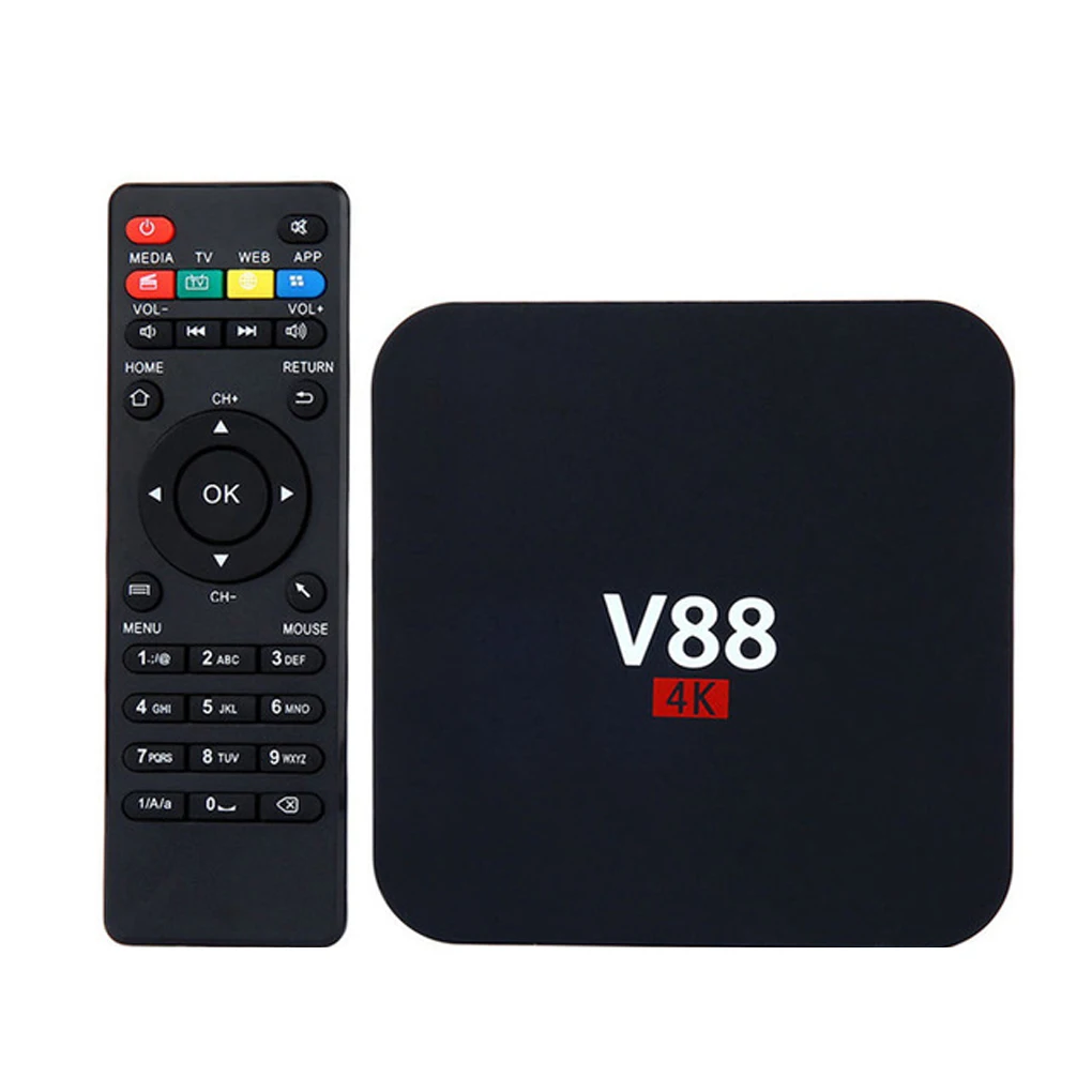Smart tv Box Четырехъядерный 4K HD выход wifi 1G + 8G телевизионный медиаплеер Topbox комплект