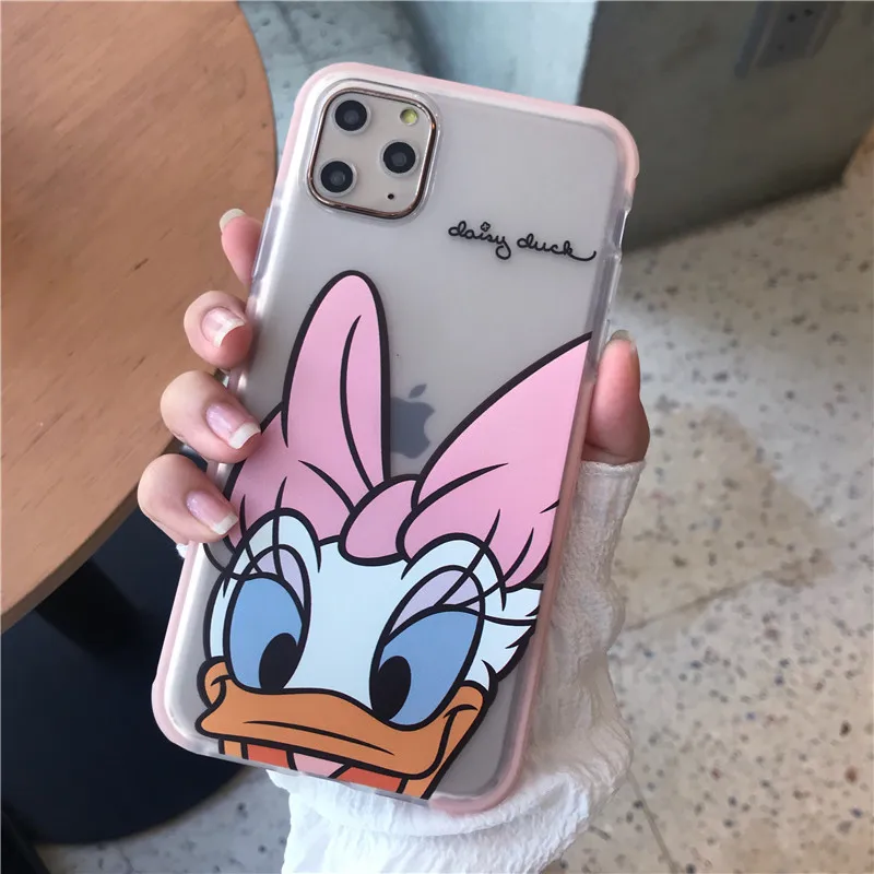 Милая мультяшная Пара Прозрачный Дональд Дак Дейзи для iphone 6 6S 7 7plus 8 8Plus iphone X XR 11 pro MAX чехол для телефона