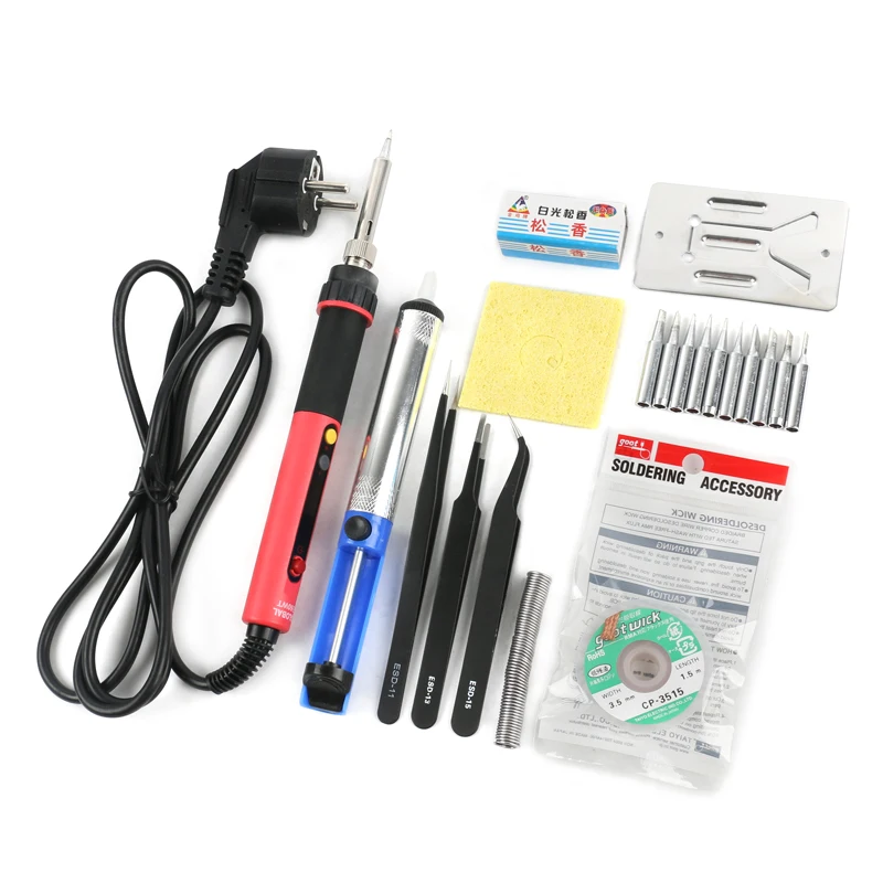 Профессиональный светодиодный регулируемый цифровой электрический паяльник E60WT