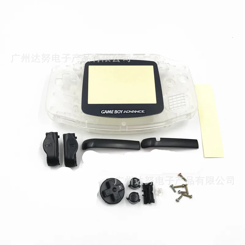 Новый прозрачный + черный корпус кнопки Запчасти для Gameboy Advance GBA Ремонт|Чехлы| |