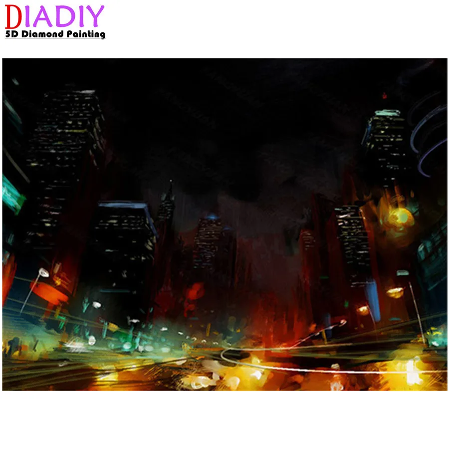 

Набор для алмазной живописи, Современная мозаика с мотивом природного города, полноразмерная вышивка
