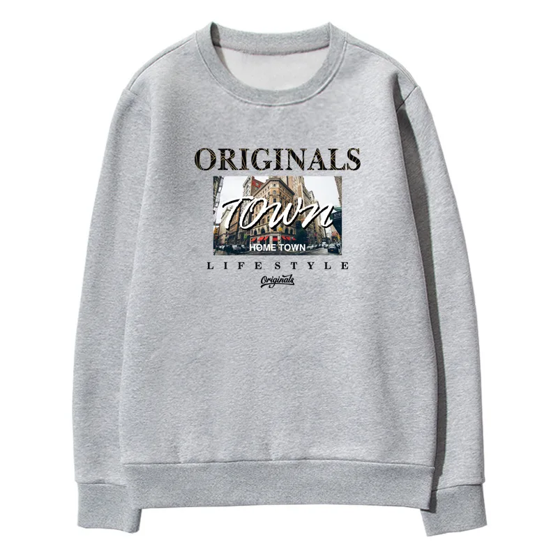

Clothes Men Hoody Loose Long-sleeved Shirt Pure Cotton Round Neck Pullover Spring Korean Casual Top Male Trend