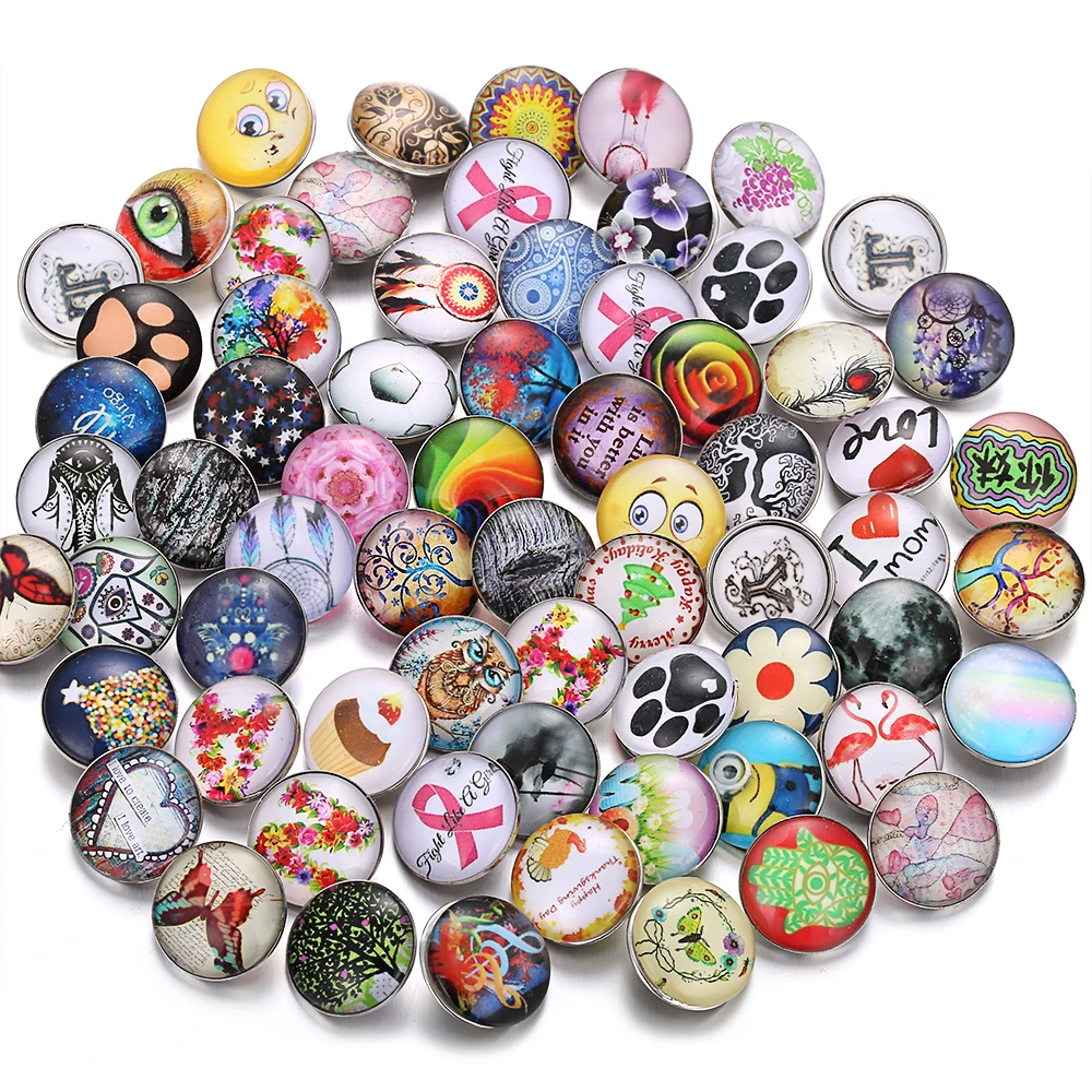 Wholesale 10pcs/lot 18mm Snap Jewelry Mix Many Styles Metal buttons Rhinestone Snaps Bracelet | Украшения и аксессуары