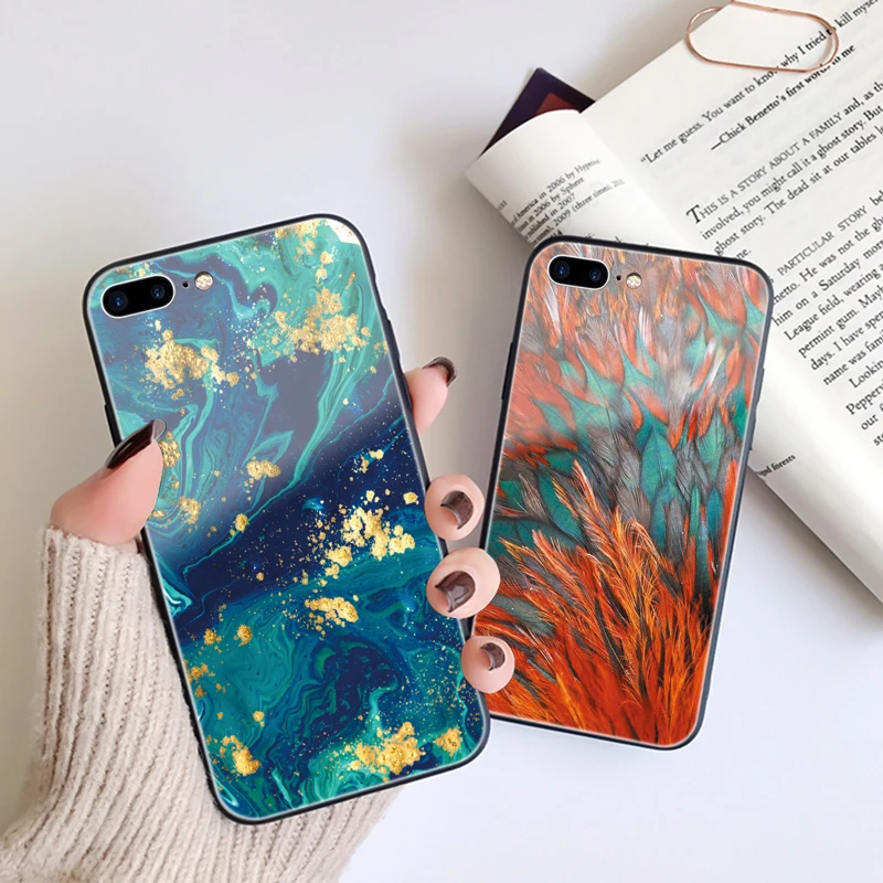 Мраморное закаленное стекло для IPhone 12 11 Pro Max Se 2020 чехол 6 6S 7 8 Plus X Xr Xs 5 Mini | Мобильные