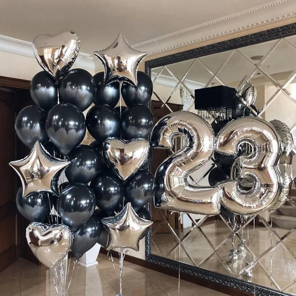 1 комплект день рождения детский душ Globos 18 дюймов золото серебро Звездные