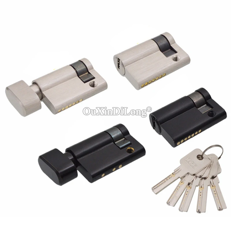 

Brand New 2PCS European Mortise Partiality Door Lock Cylinder Core Lock Gall Repair Parts Brushed/Black