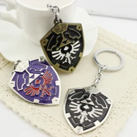 the legendzeldas shield metal keyring pendant backpack clothes key holder car decor keychain accessories for game lovers