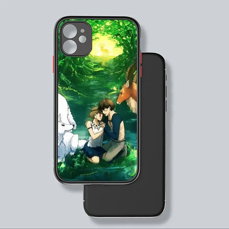 

Mononoke Hime Phone Case For iphone 12 11 8 7 plus mini x xs xr pro max matte transparent cover