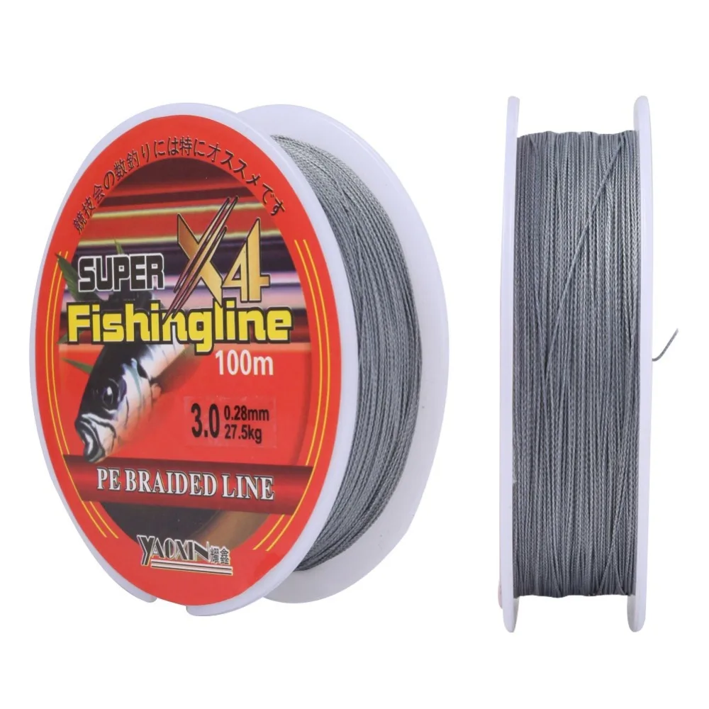 

Fishing Line 4 Strands PE Braided Fishing Wire for Sea Fishing 100m Multifilament Carp Fishline Fishing