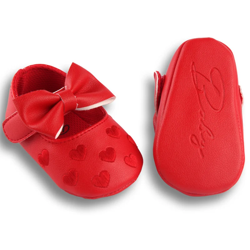 

Baby PU Leather Baby Boy Girl Baby Shoes Newborn First Walkers Bow Fringe Soft Soled Non-slip Footwear Crib Princess Shoes