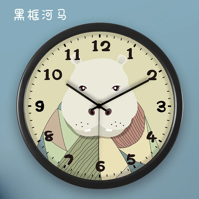 Детские настенные часы с героями мультфильмов креативные бесшумные домашние для