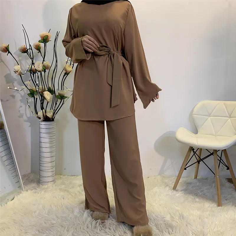 2 шт. Дубай Abaya турецкий хиджаб мусульманское платье Женская кафтан мусульманская