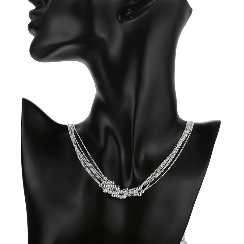 DOTEFFIL ожерелье виноград из стерлингового серебра 925 пробы с маленькими гладкими